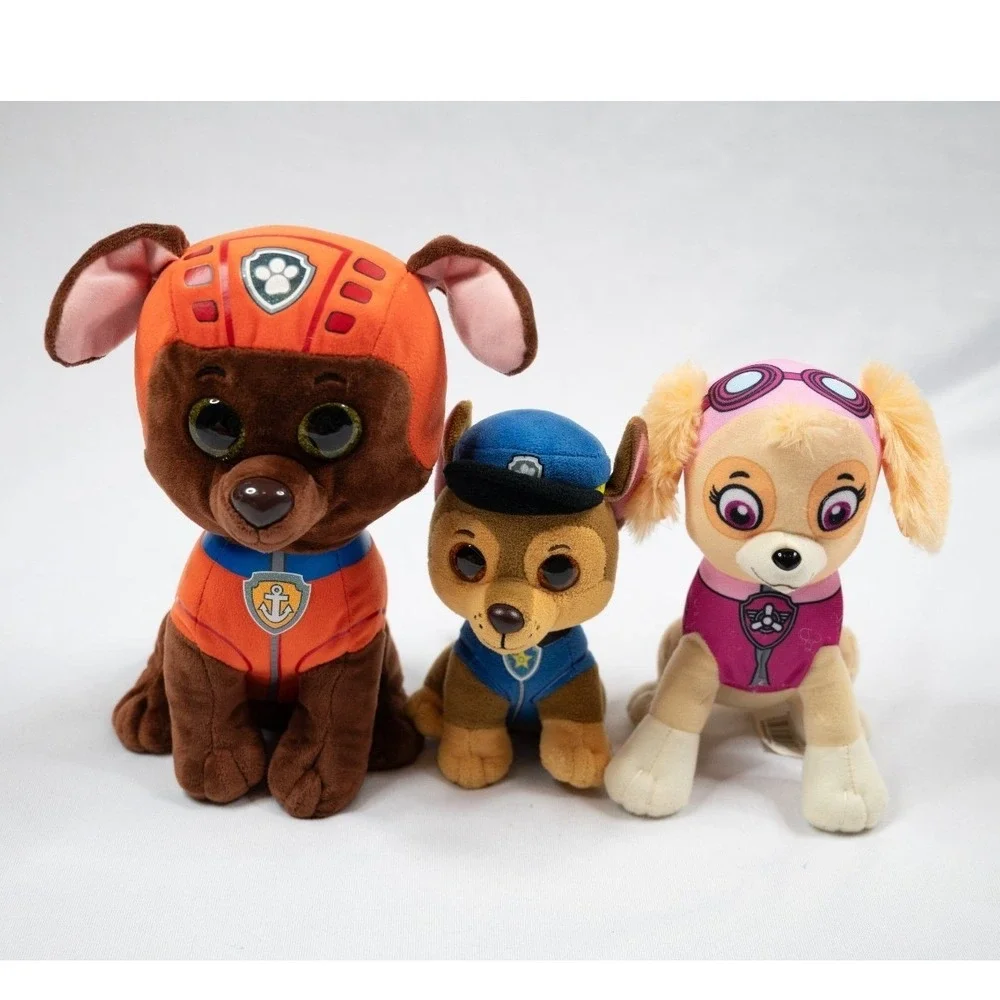 Ty Paw Patrol Plush‎ Zuma Chase Skye Kids Excellent 3p Lot toys rescue kidcore